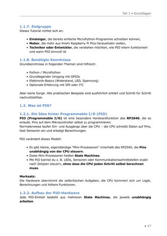 PIO-Programmierung mit dem Raspberry Pi Pico (Leseprobe) 第 17 页