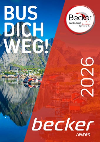 Reisekatalog 2026 | Becker Reisen