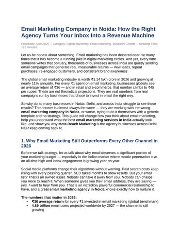5.	Meta Reach Marketing — The Email Marketing Company Noida Businesses Trust