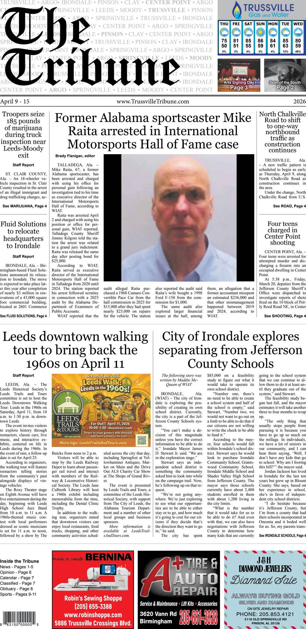 The Trussville Tribune – April 9 - 15, 2026 by Mike Kurov - Issuu