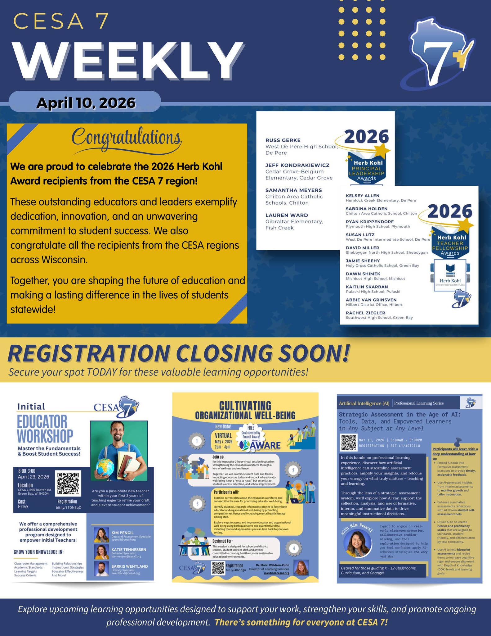 CESA 7 Weekly | April 10, 2026 by CESA7 - Issuu