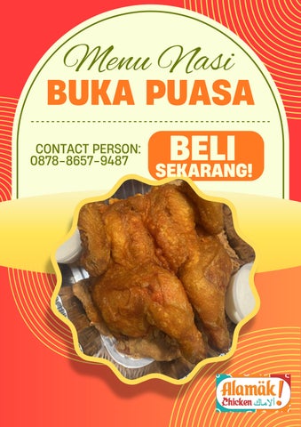 Menu Nasi Buka Puasa Alamak Chicken WA 0878-8657-9487
