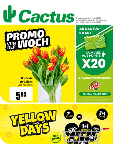 Dépliant Cactus du 14.04.2026