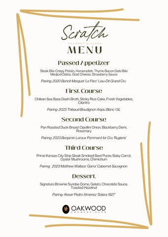 Scratch Kitchen May Dinner MENU PDF