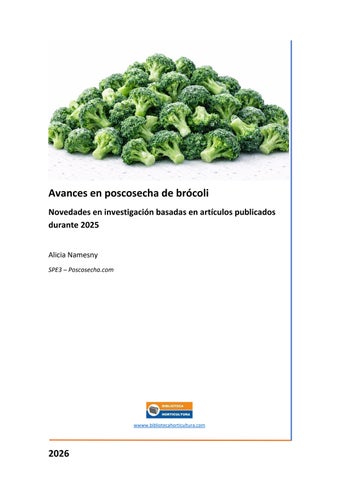 Avances en poscosecha de brócoli