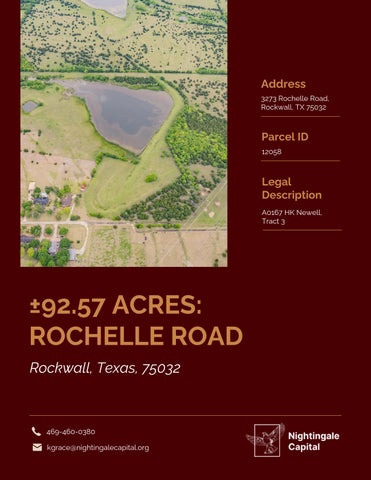 Rochelle Road Rockwall property brochure