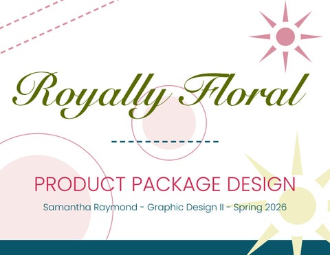 Package Design Process Book - Samantha Raymond
