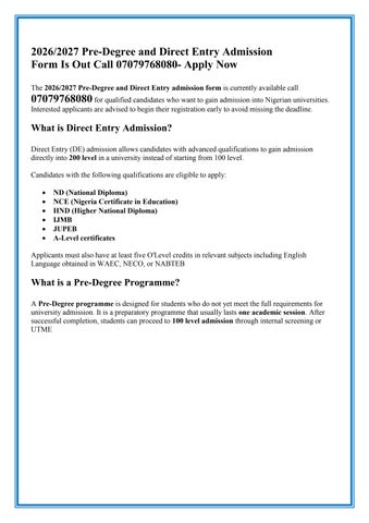 European University of Nigeria, Duboyi, FCT 2026/2027,POST UTME/JUPEB Form Is Out Now! 07079768080 T