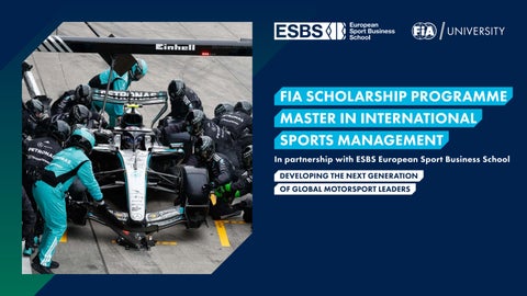 FIA Scholarship Programme Master in International Sports Management - ENG