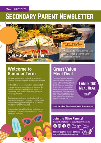 Summer Parent Newsletter 