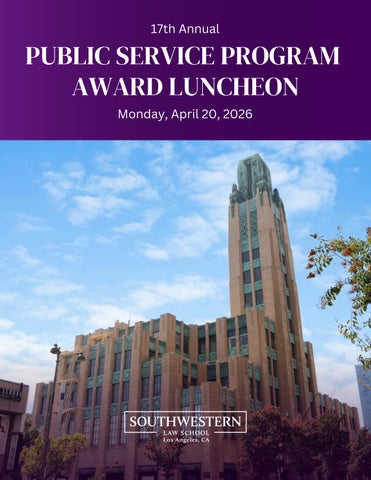 2026 Public Service Program Award Luncheon Digital Brochure