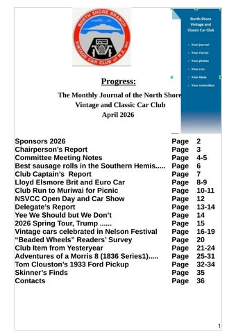 VCC Nth Shore Progress April 2026 