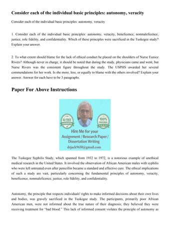Consider each of the individual basic principles: autonomy, by Dr Jack ...