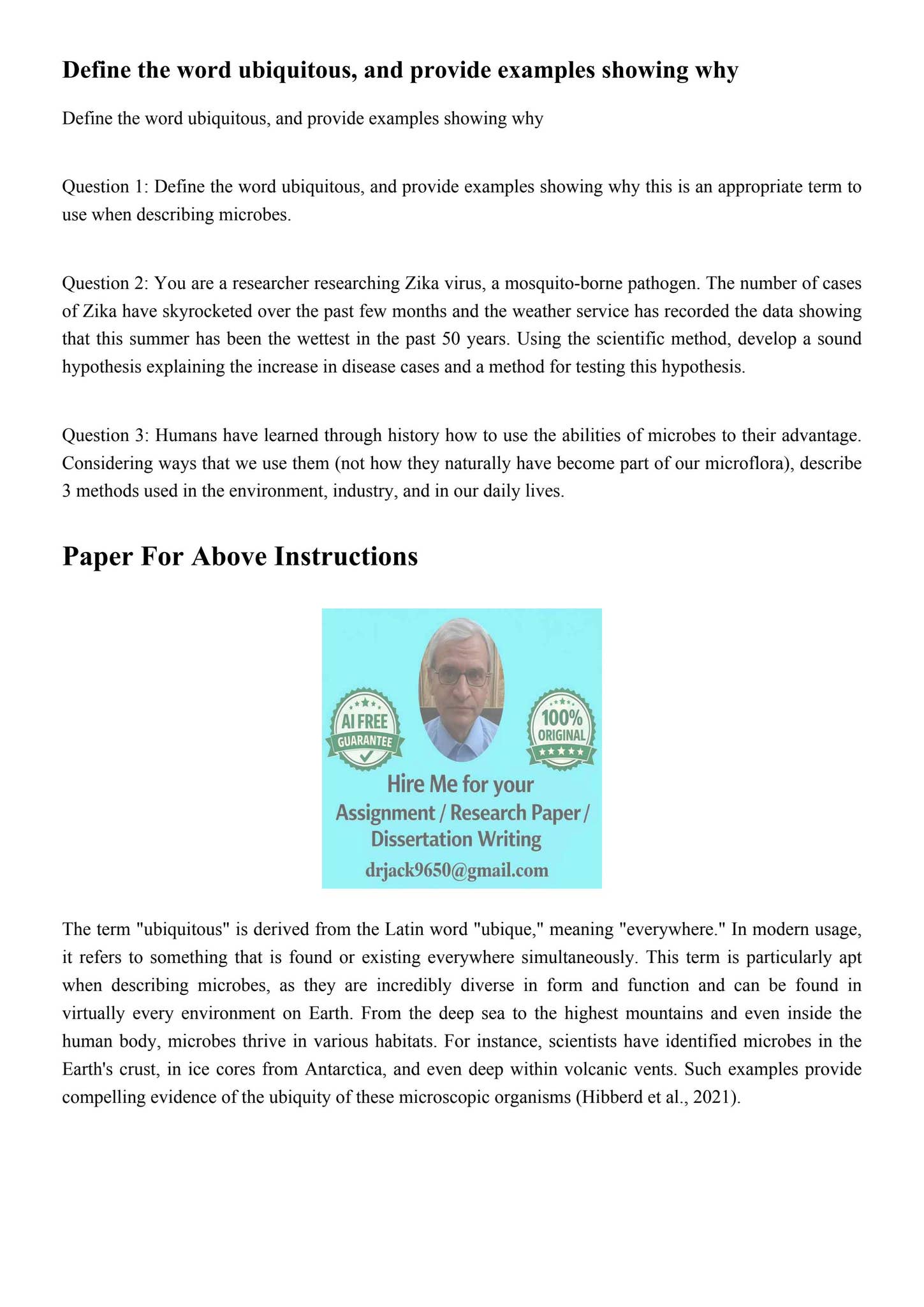 Ubiquitous Simple Example Define the word ubiquitous, and provide examples showing why by Dr Jack ...
