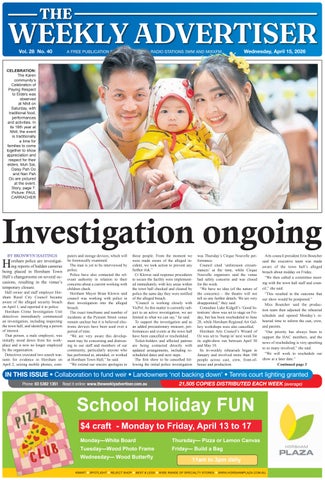 The Weekly Advertiser – Wednesday, April 15, 2026