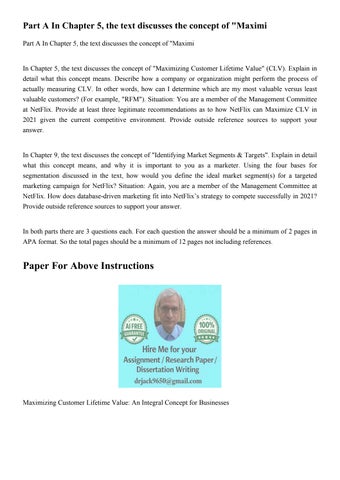 Part A In Chapter 5, the text discusses the concept of "Maxi