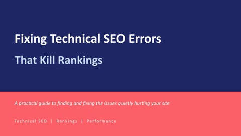 Technical SEO Errors You Must Fix to Improve Rankings (2026)
