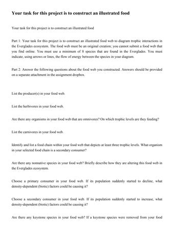 Your task for this project is to construct an illustrated fo