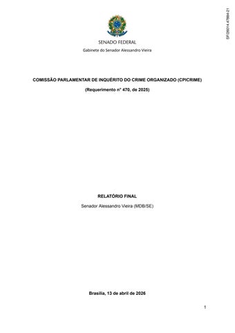 Relatório CPI do Crime Organizado