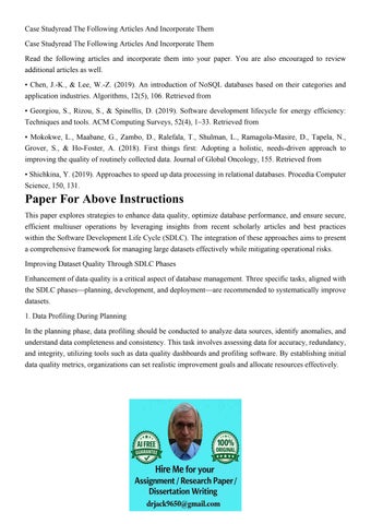 Case Studyread The Following Articles And Incorporate Them C