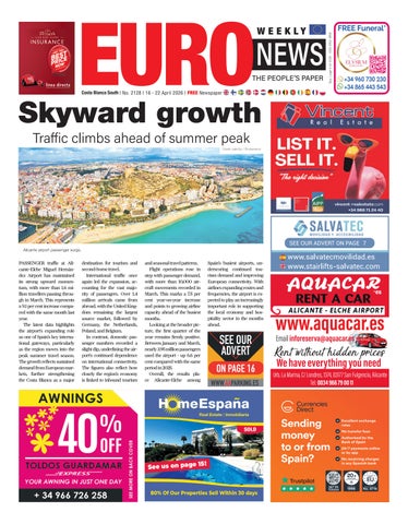 Costa Blanca South 16 – 22 April 2026 Issue 2128