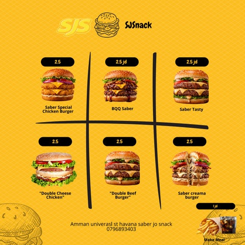 Yellow Minimalist Illustration Fast Food Menu Instagram Post
