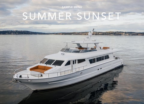 Summer Sunset Sample Menu 