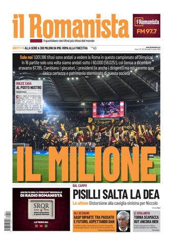 Il Romanista del 15 aprile 2026