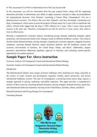 In This Assessment You Will Use Information From The Case Sc