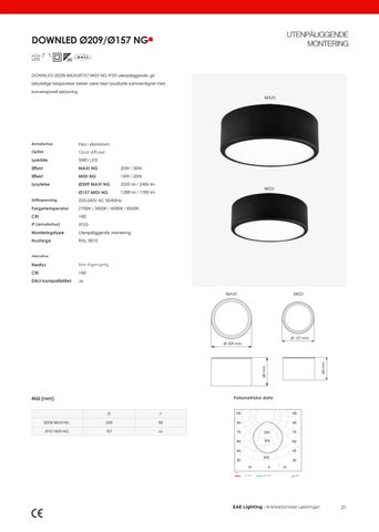 EAE 灯饰 - Arkitektonisk effektbelysning innendørs og utendørs NO 第 21 页