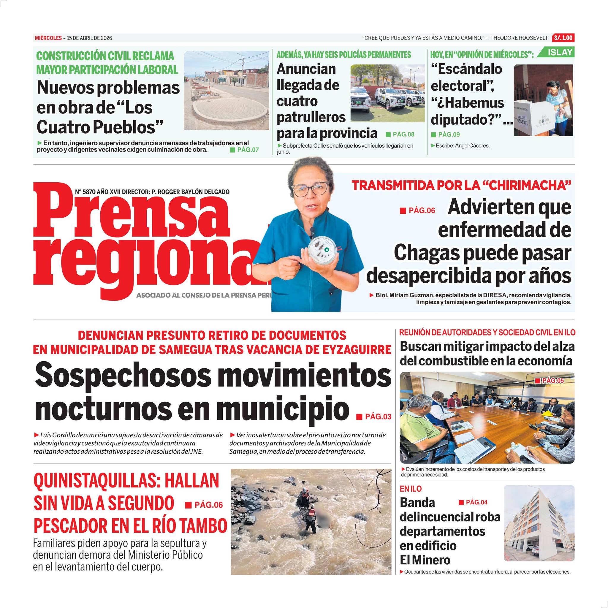 La Prensa Regional – Miércoles 15 de abril de 2026 by Diario La Prensa ...