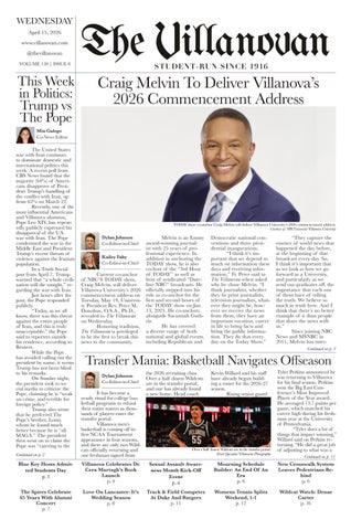 The Villanovan | Volume 120, Issue 8: April 15, 2026