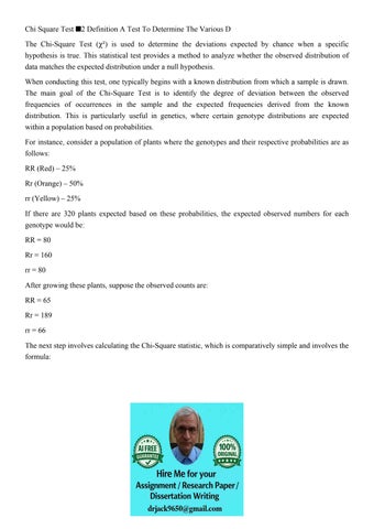Chi Square Test n2 Definition A Test To Determine The Variou