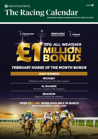 Racing Calendar - 6th April-19th April - Number 5