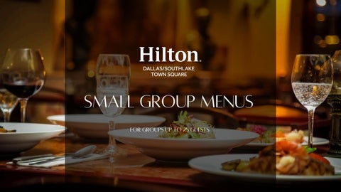 Hilton Southlake Small Group Menus 2026