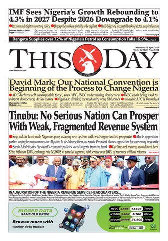 WEDNESDAY 15TH  APRIL 2026