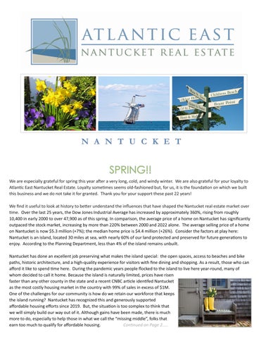 Spring 2026 Atlantic East Nantucket Real Estate Newsletter