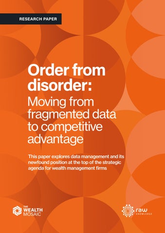 Order from disorder: Moving from fragmented data to competitive advantage