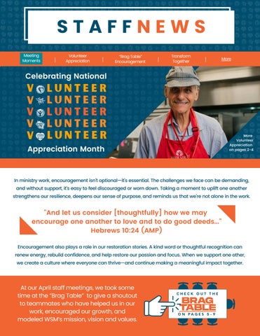 All-Staff Newsletter: April 2026