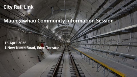 Maungawhau Community Info Session - 15APR2026