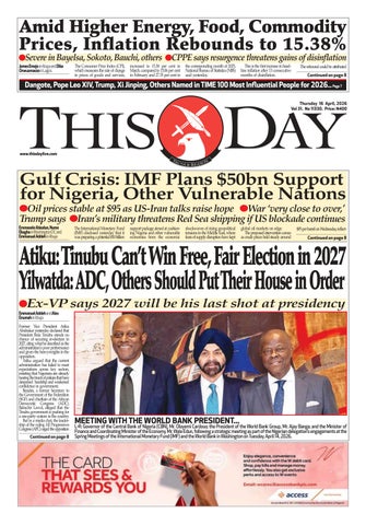 THURSDAY 16TH APRIL 2026