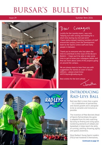 Bursar's Bulletin, April 2026