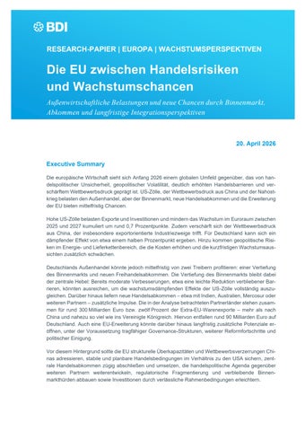Die EU zwischen Handlungsrisiken und Wachstumschancen