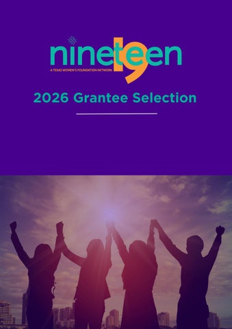 2026 TXWF Nineteen Grant Selection