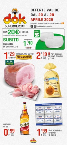 Offerte dal 20 al 28 Aprile 2026 Dok ex Fallarino: apice, pietrelcina, paduli 