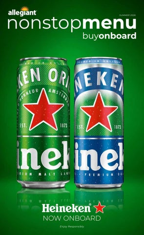 Allegiant Summer 2026 nonstop Menu