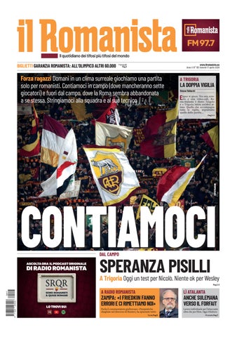 Il Romanista del 17 aprile 2026