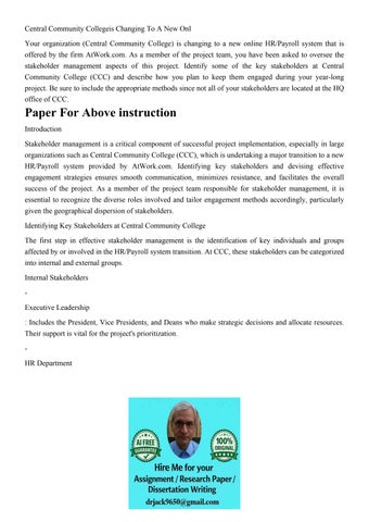 Central Community Collegeis Changing To A New Onl Your organ