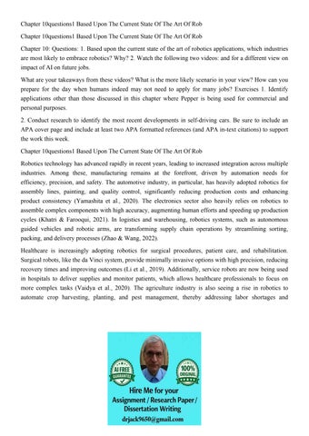 Chapter 10questions1 Based Upon The Current State Of The Art