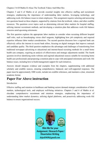 Chapters 5 6 Of Mathis Et Aluse The Textbook Videos And Othe